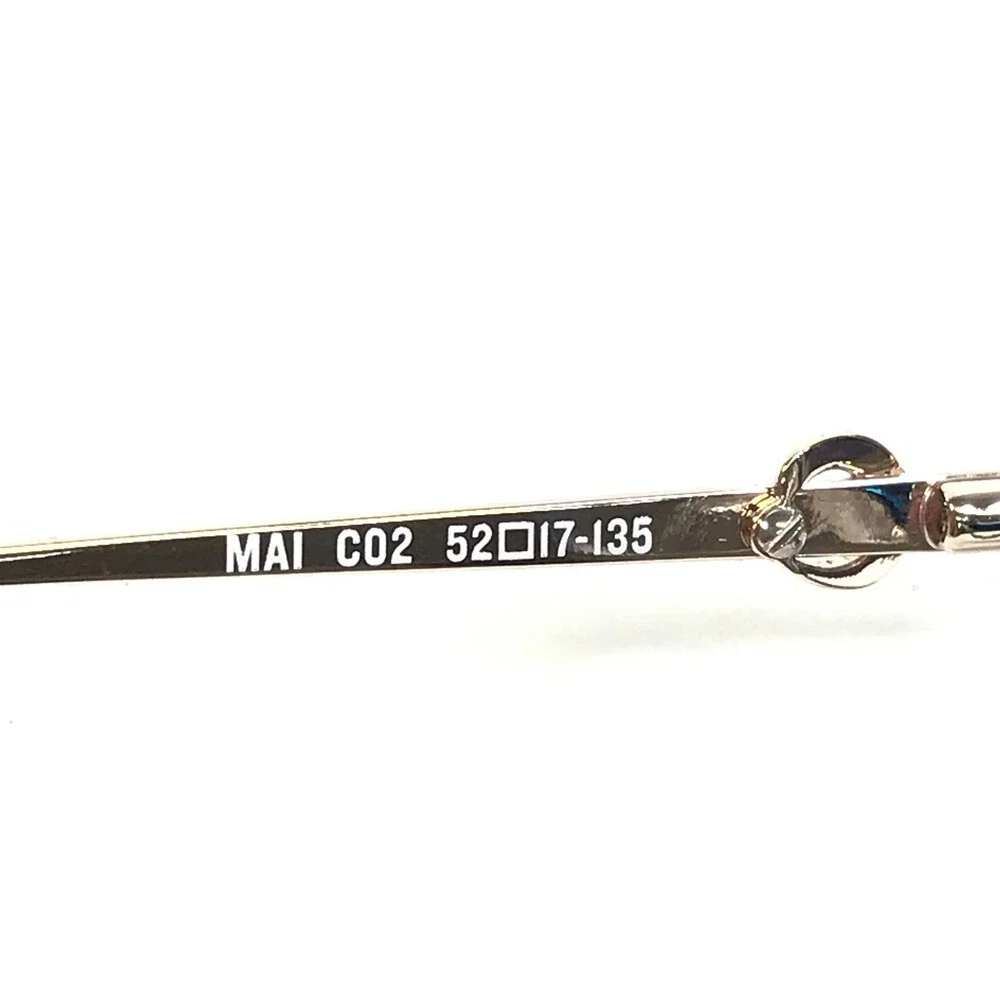 Champion Eyeglasses Frames MAI C02 Blue Silver Hexagonal Wire Rim 52-17-135